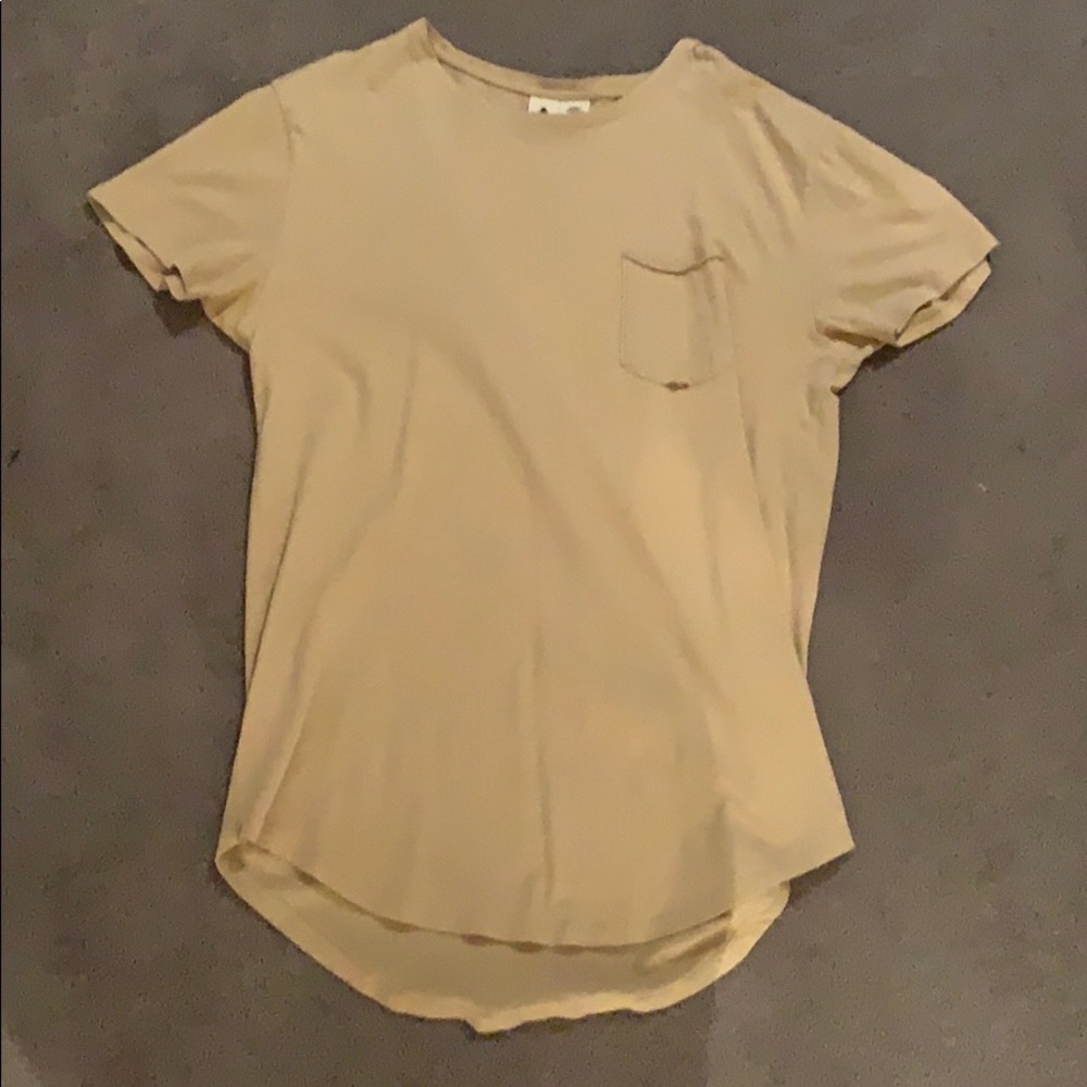 Urban Outfitters Three Feathers Scoop Tee Gold